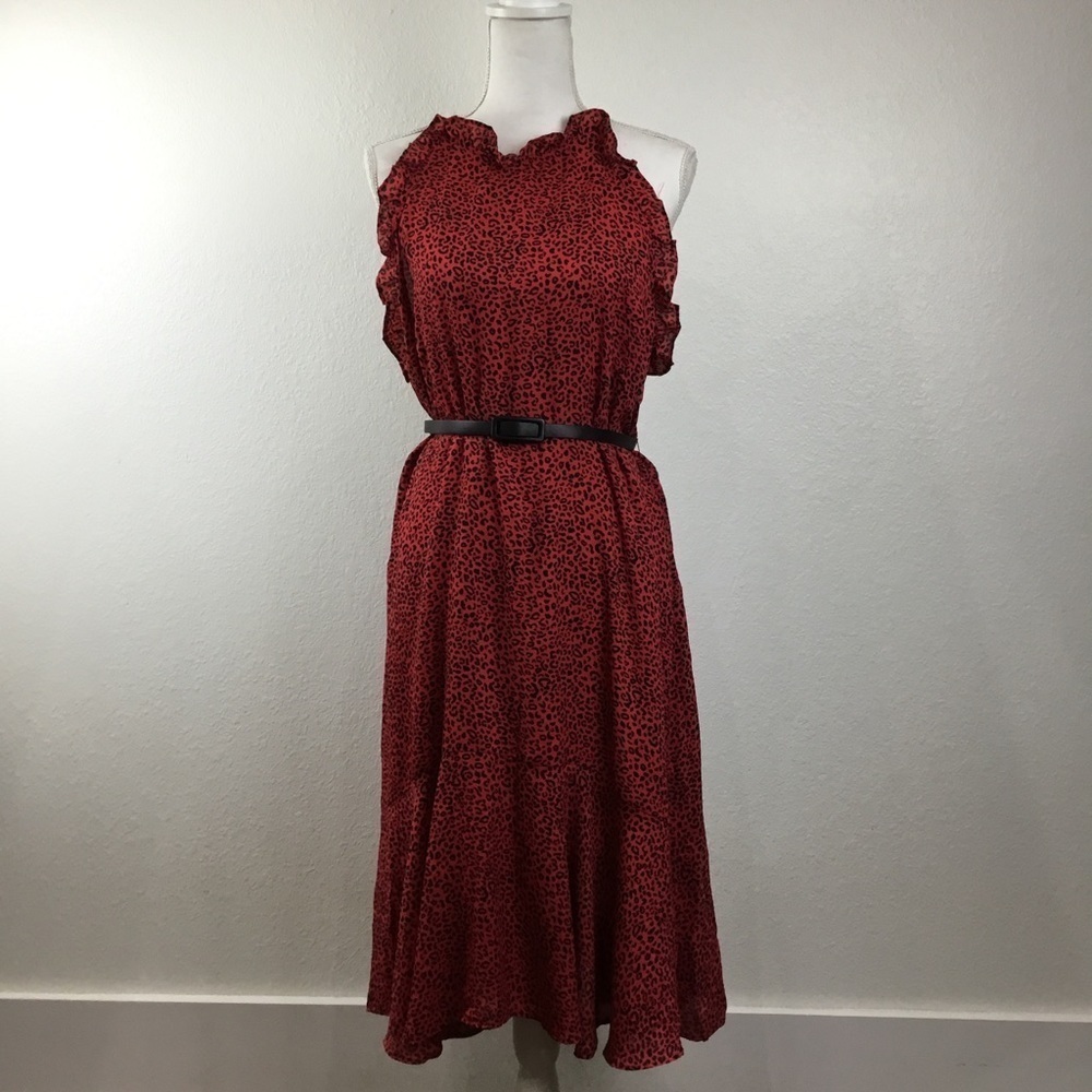 𝅺RUFFLED Halter Midi Dress - Who What Wear size XXL